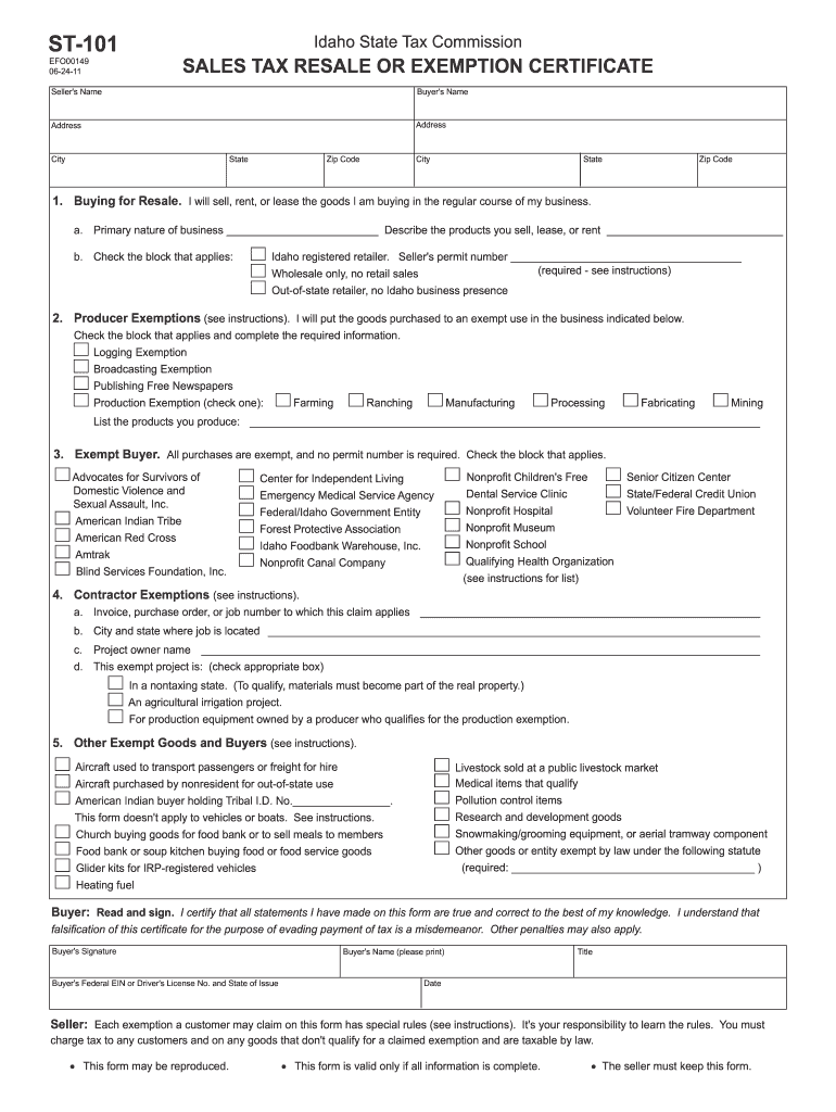 St101 Idaho Fill Out Sign Online DocHub