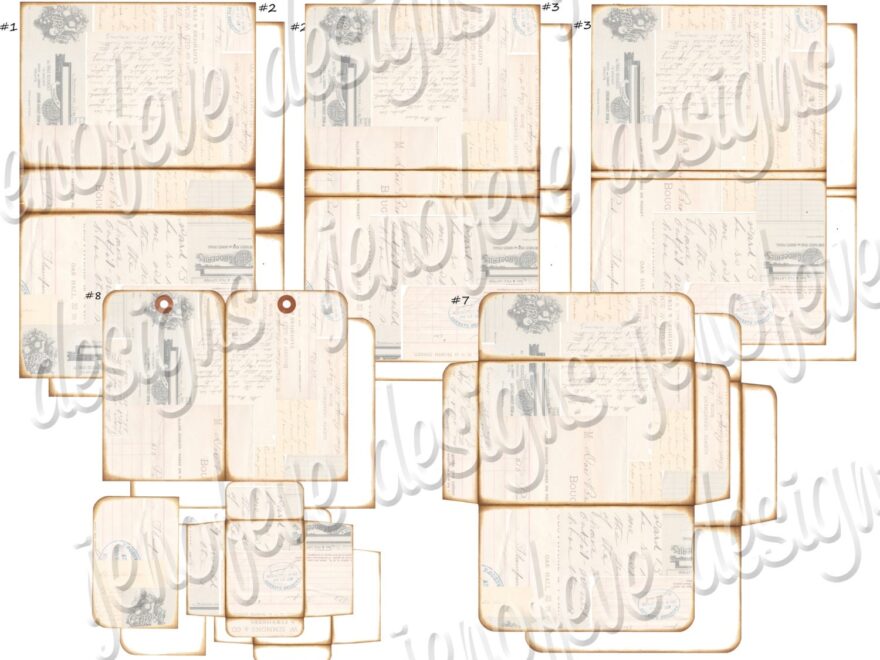 Stack The Pages Printable Mini Album Collage Plain Templates Etsy