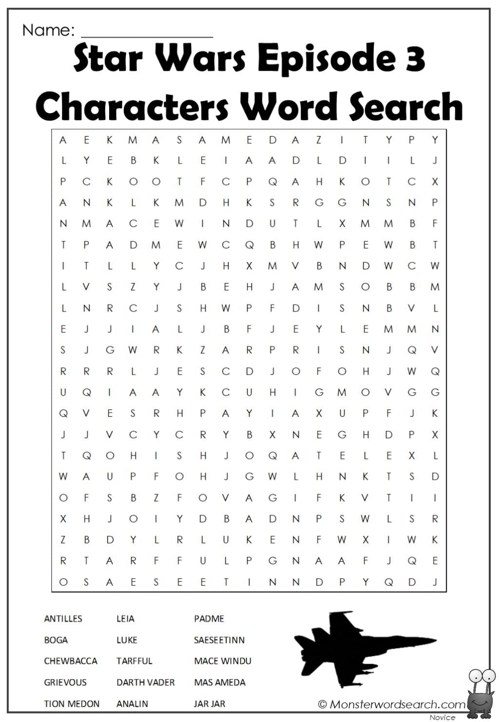 Free Printable Star Wars Word Search