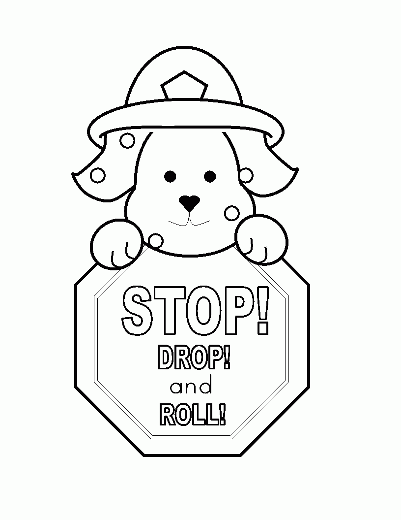 Stop Drop And Roll Coloring 741042