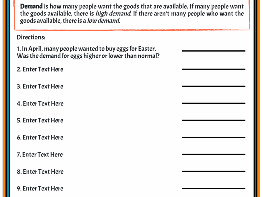 Storyboard That Economics Worksheet Creation