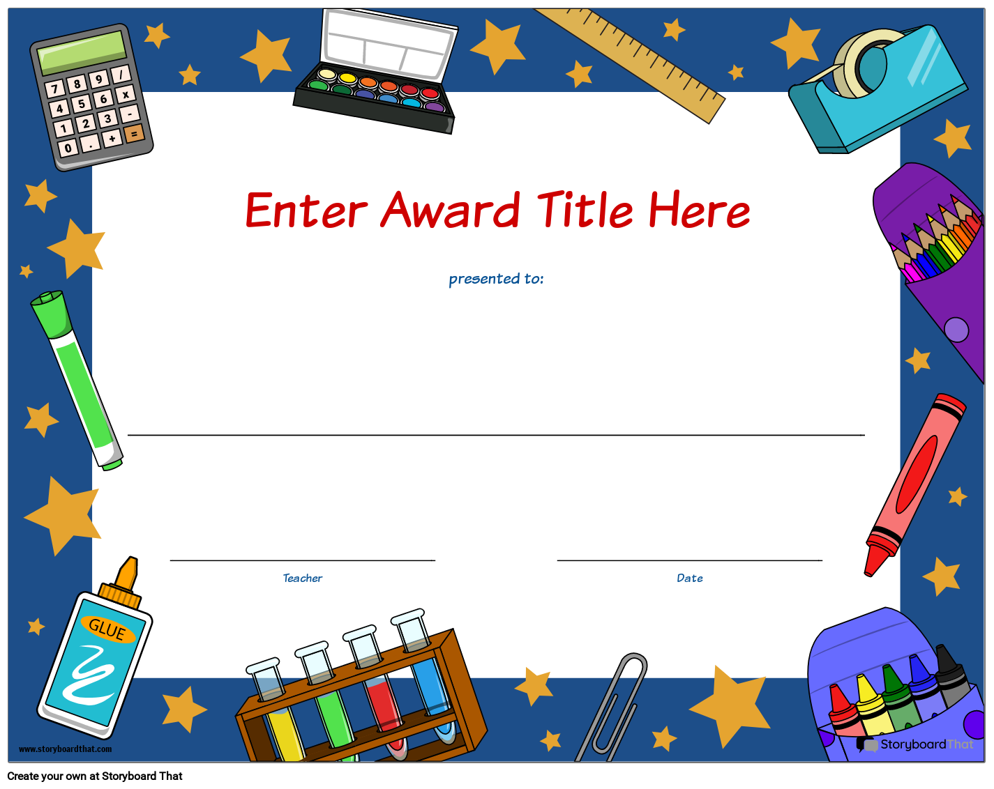 Storyboard That Free Student Award Templates