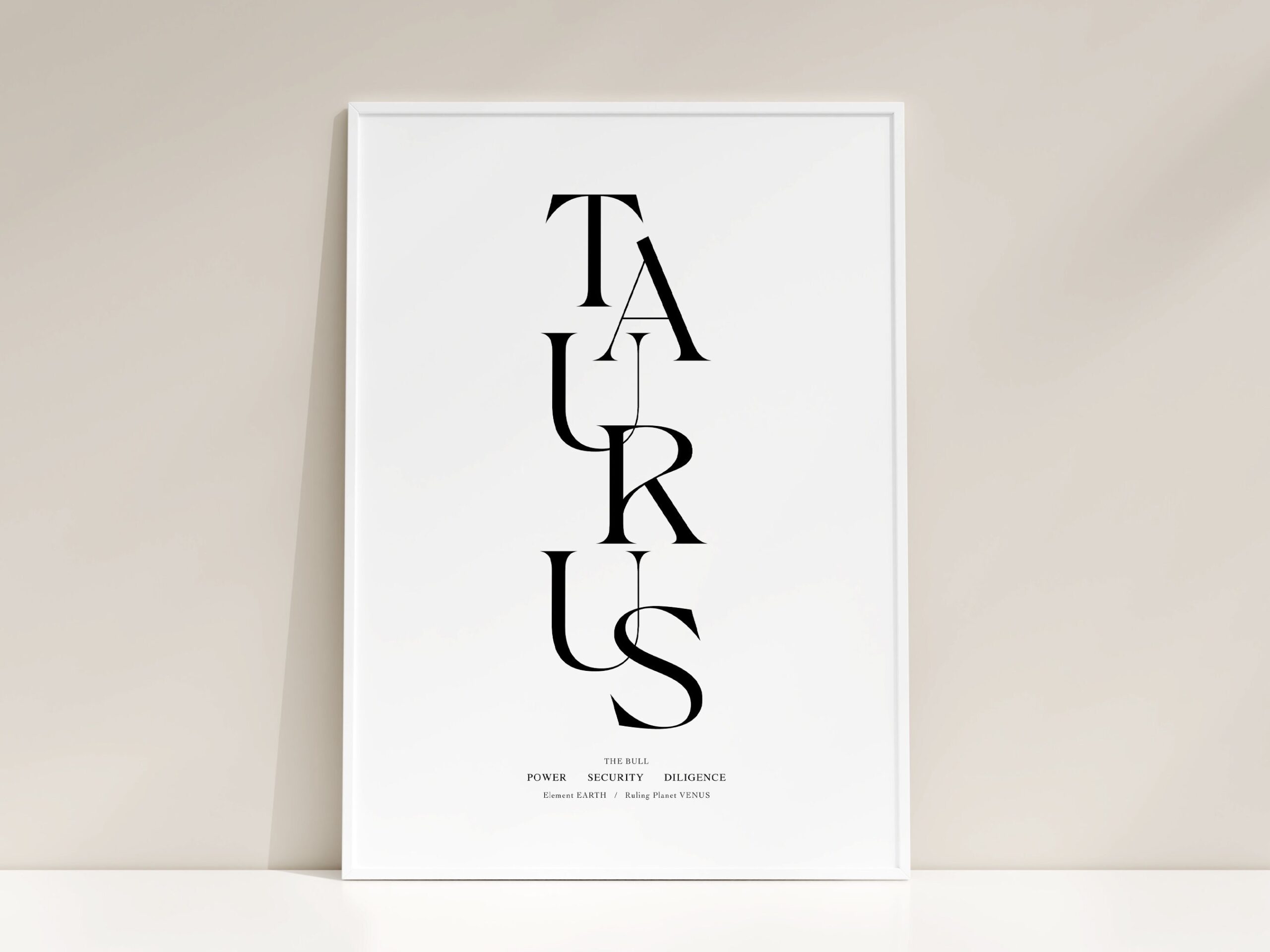 Taurus Star Sign Wall Art Print Taurus Zodiac Printable Download Print Taurus Gift For Her Taurus Print Astrology Digital Download Etsy