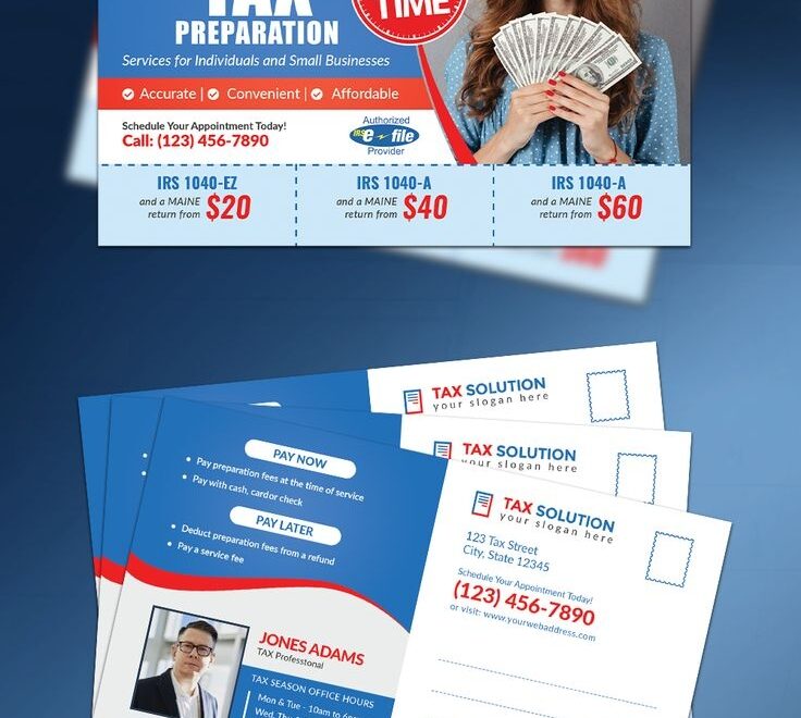 Tax Time Postcard Template