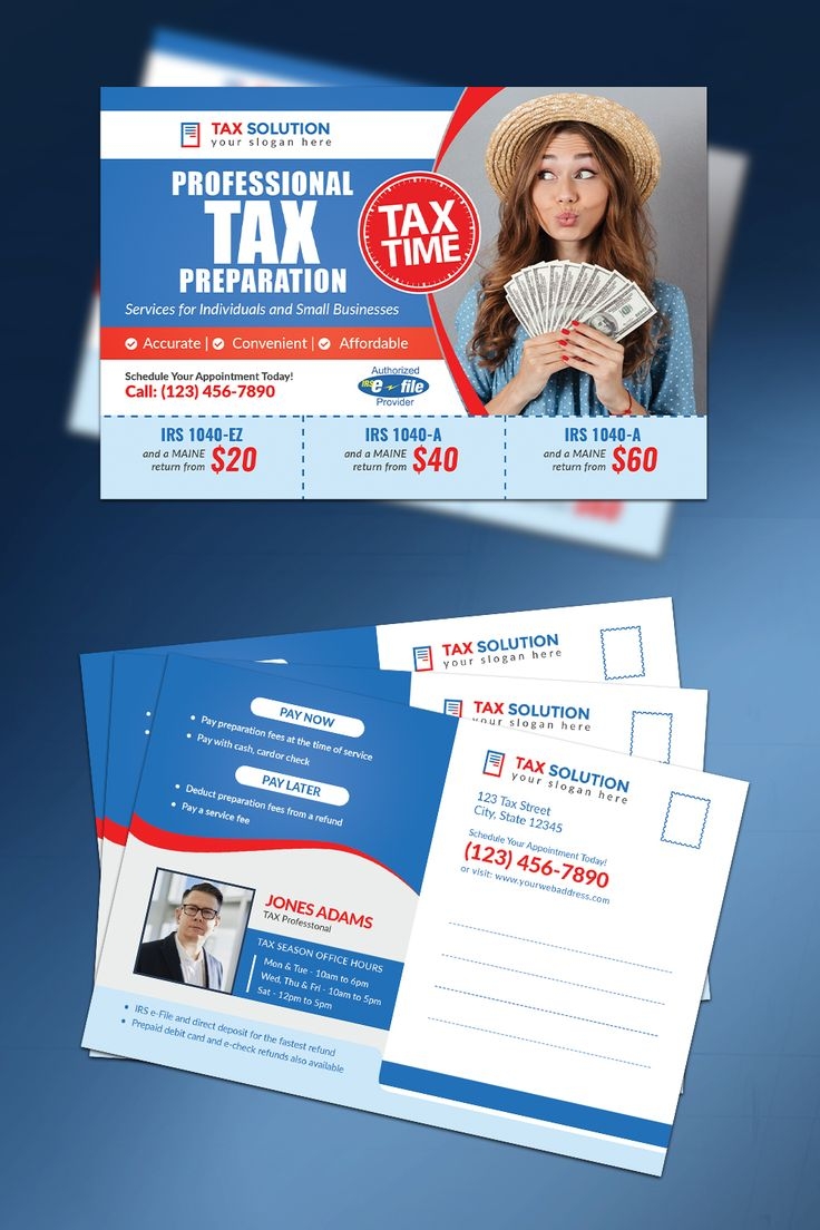 Tax Time Postcard Template