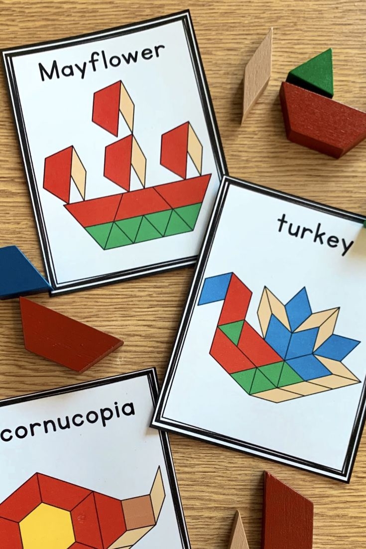 Pattern Block Turkey Printable