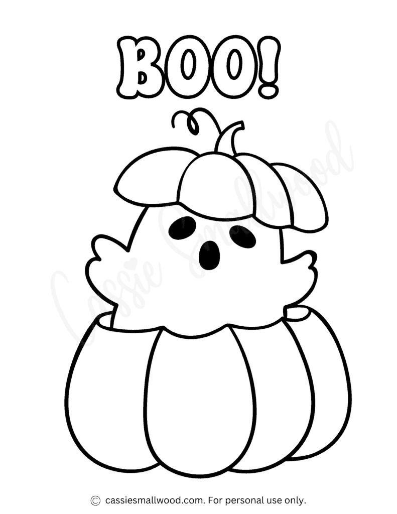 THE CUTEST Ghost Coloring Pages Cassie Smallwood