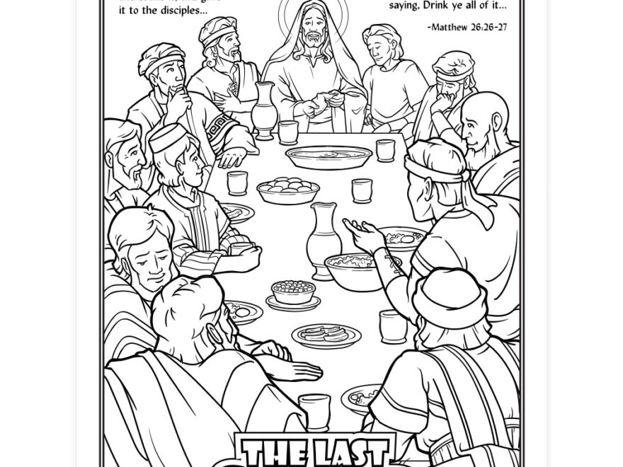 The Last Supper Coloring Page Printable