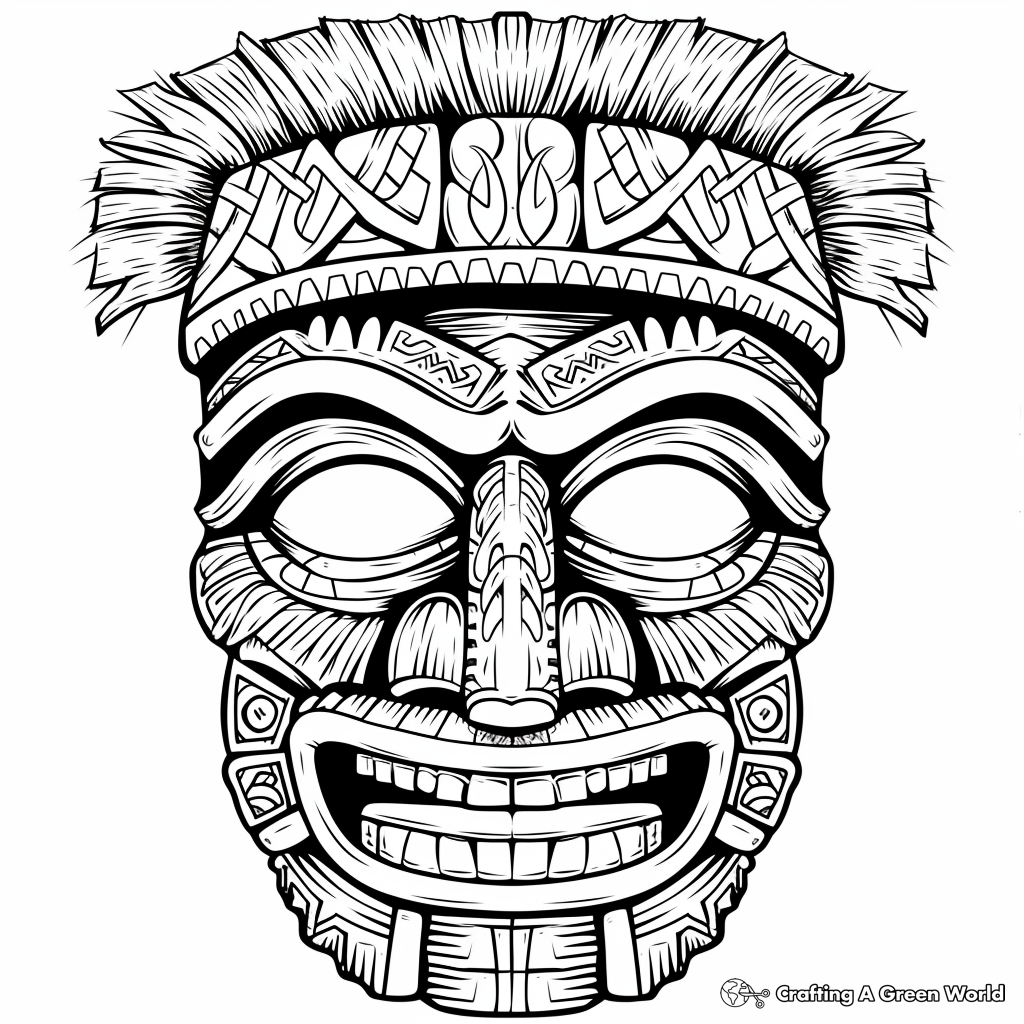 Tiki Coloring Pages Free Printable 