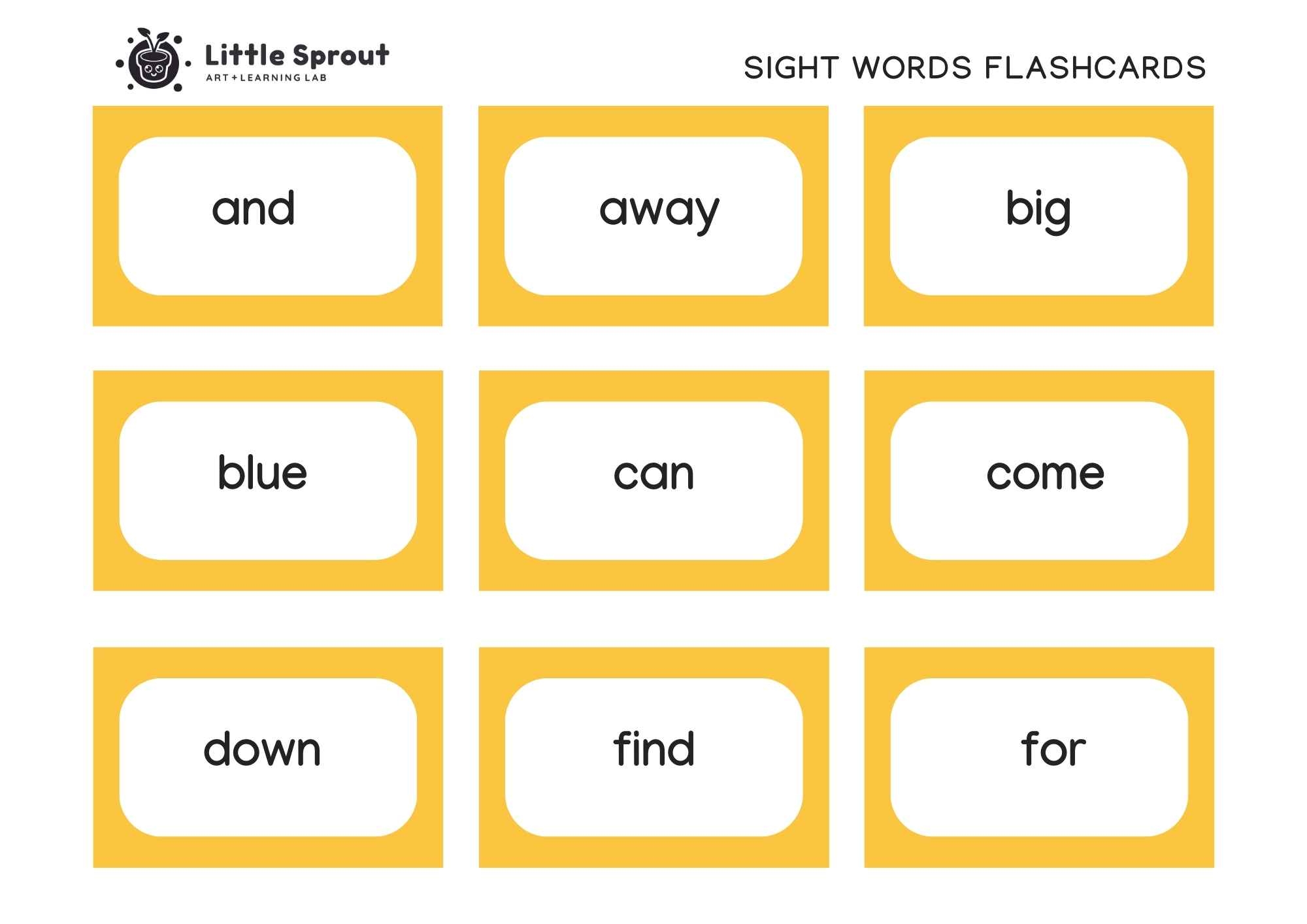 Free Printable Dolch Sight Words With Pictures