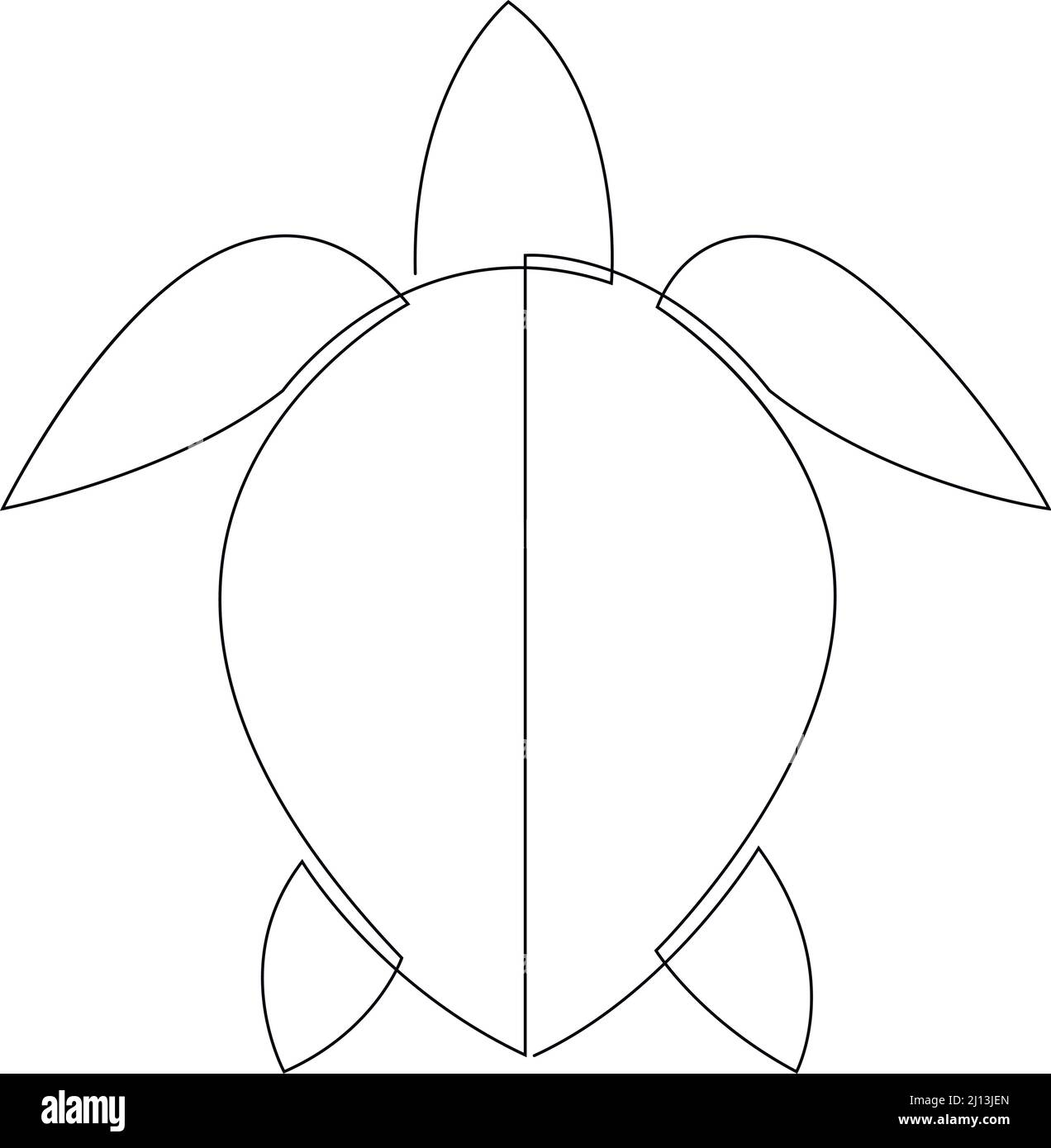 Turtle Drawing Cut Out Stock Images Pictures Alamy