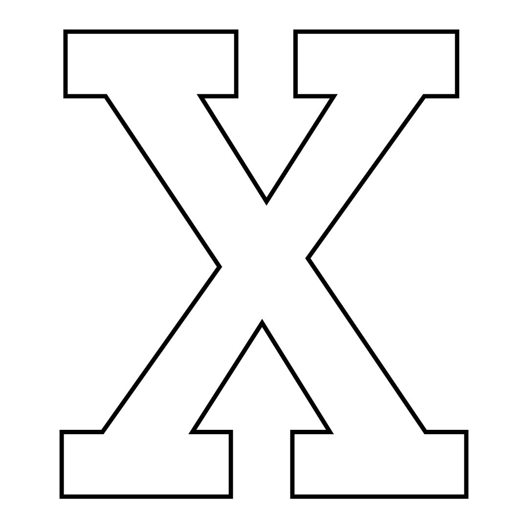 Uppercase Letter X Template Printable PrimaryLearning Org Worksheets Library