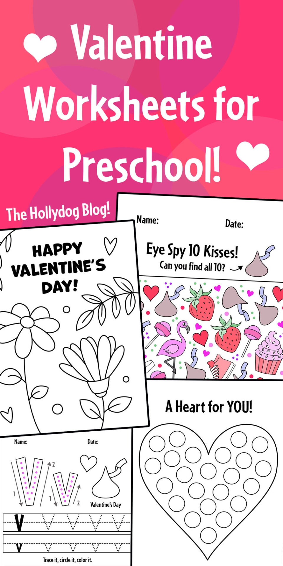 Valentine Worksheets For Preschool The Hollydog Blog