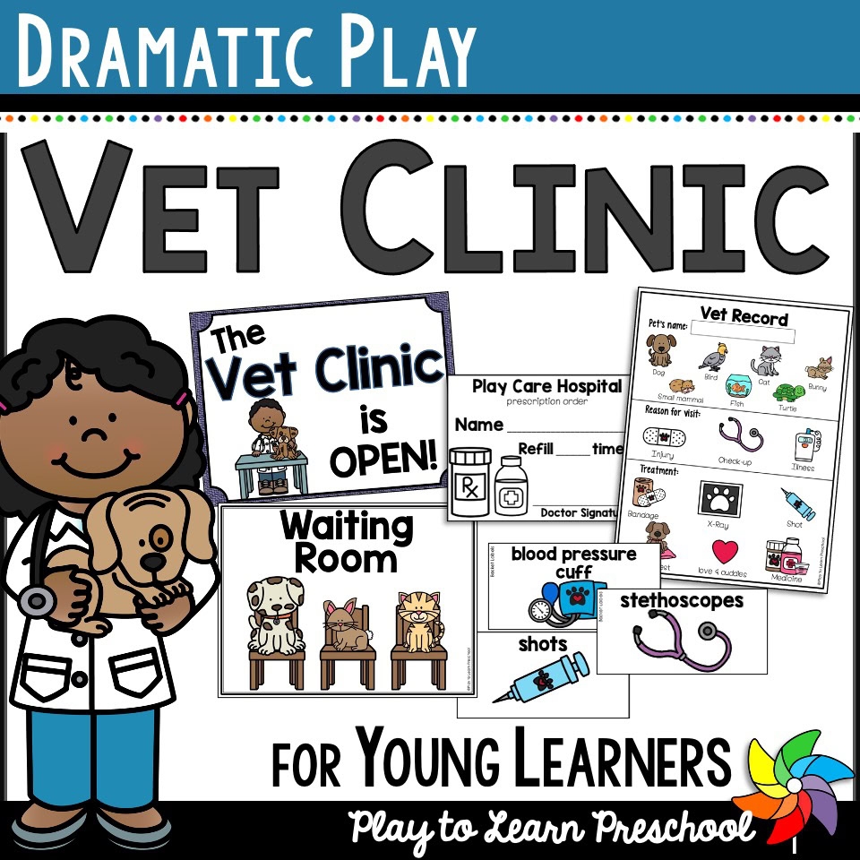 Dramatic Play Vet Clinic Free Printables