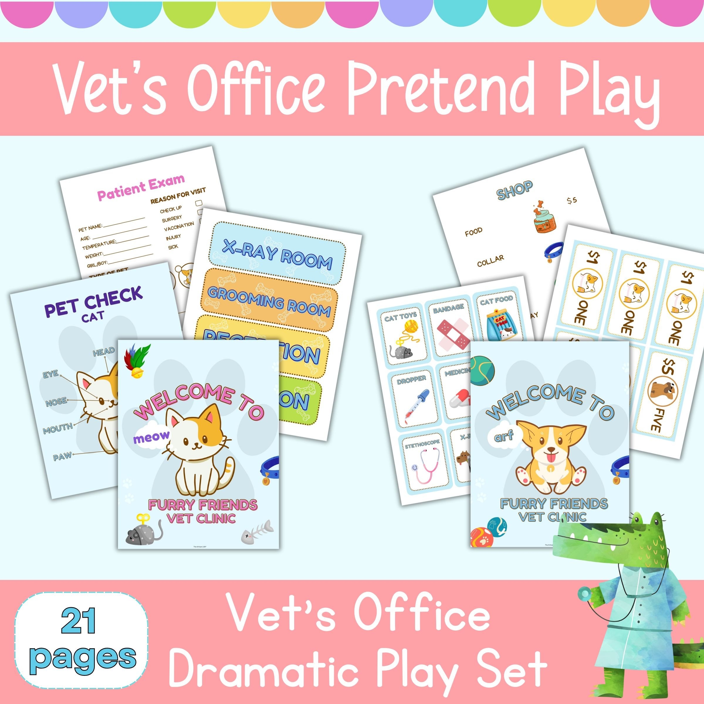 Vet Clinic Dramatic Play Free Printables The Artisan Life