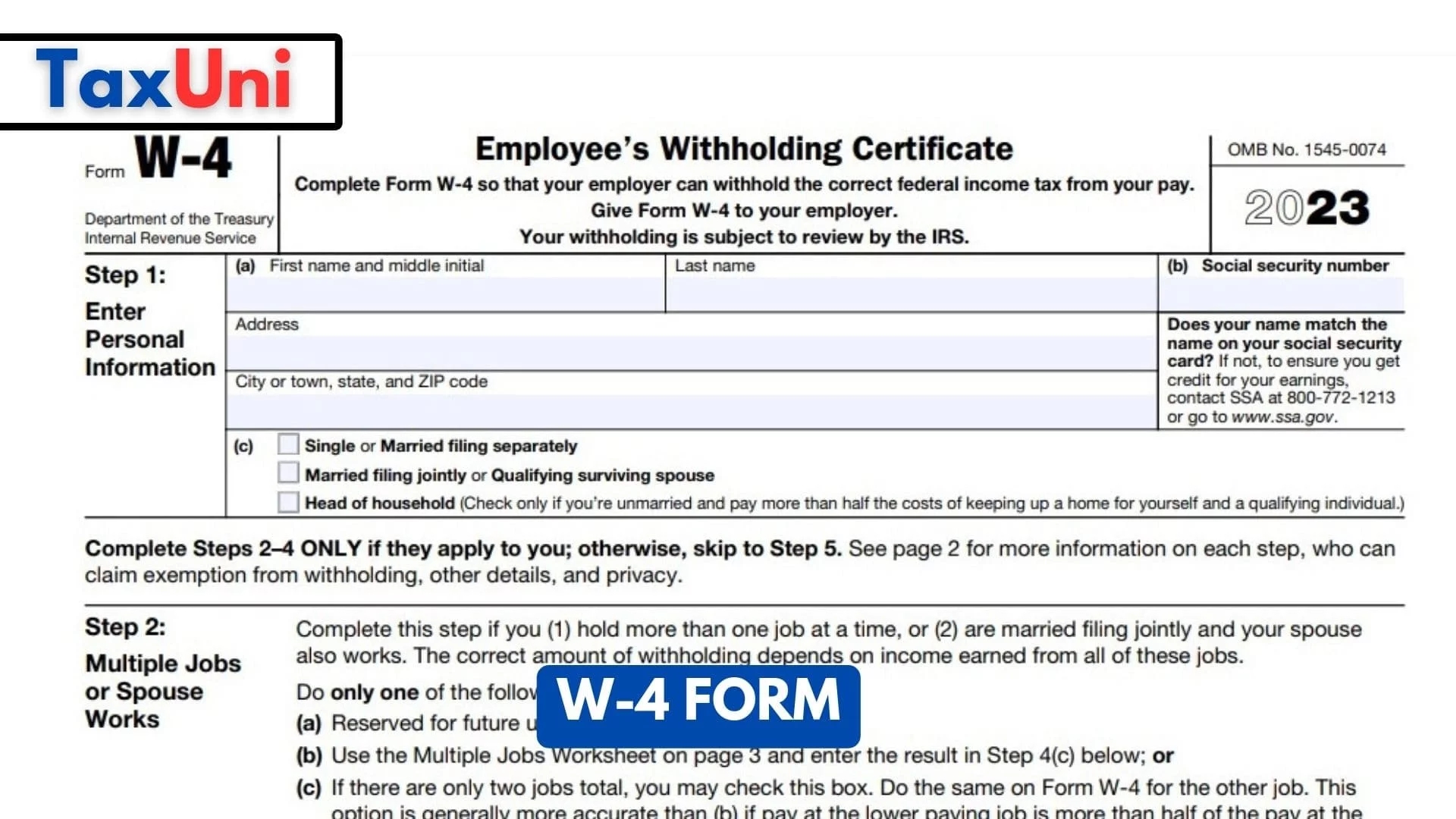 Irsgov Printable W4 Forms 2025
