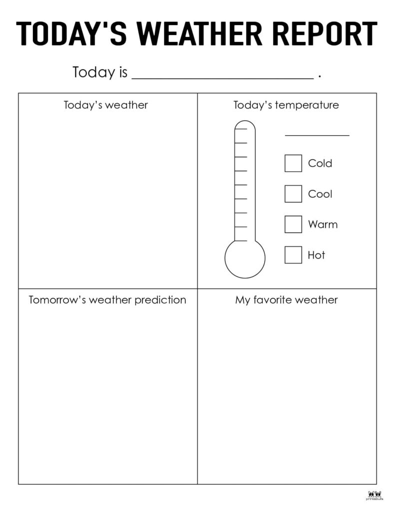Weather Worksheets Printables 50 FREE Pages Printabulls