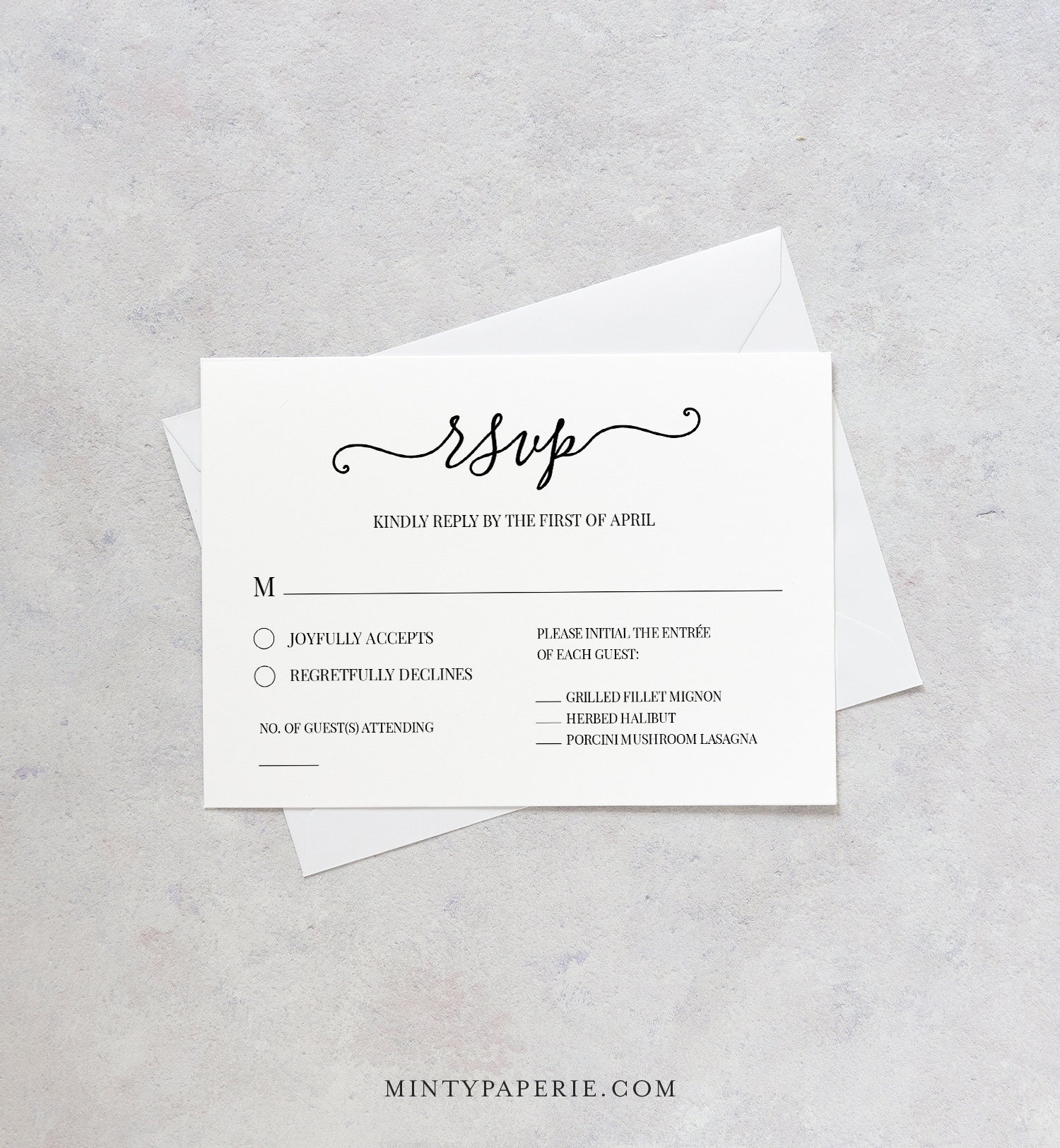 Wedding Rsvp Printable Template