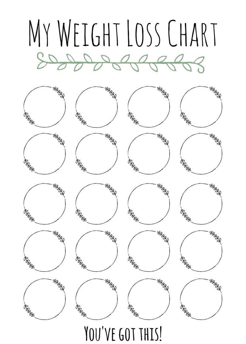 Free Printable Weight Loss Chart Template