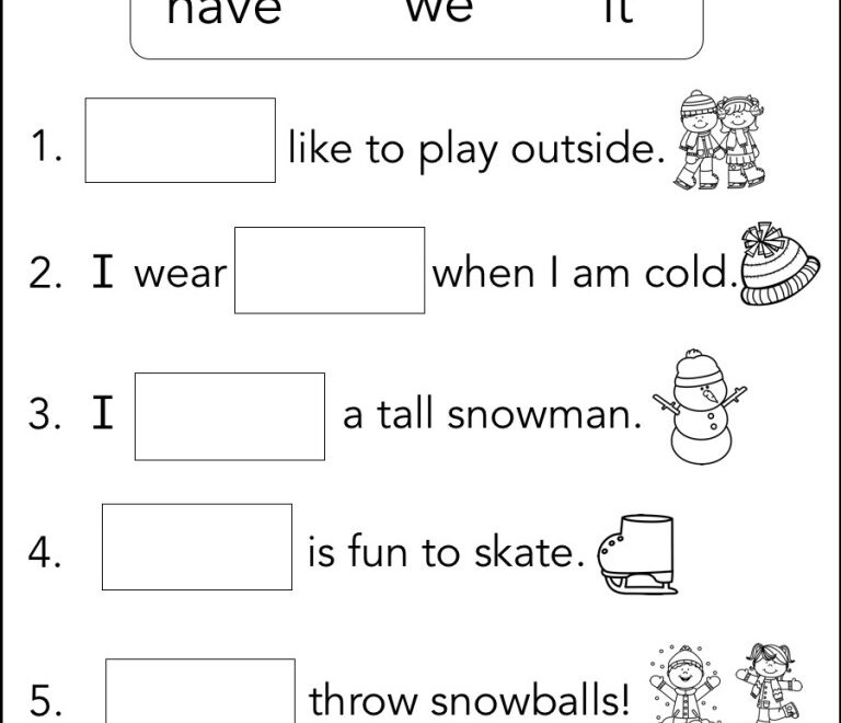 Winter Sight Word Book With A Freebie Kindergarten Smarts