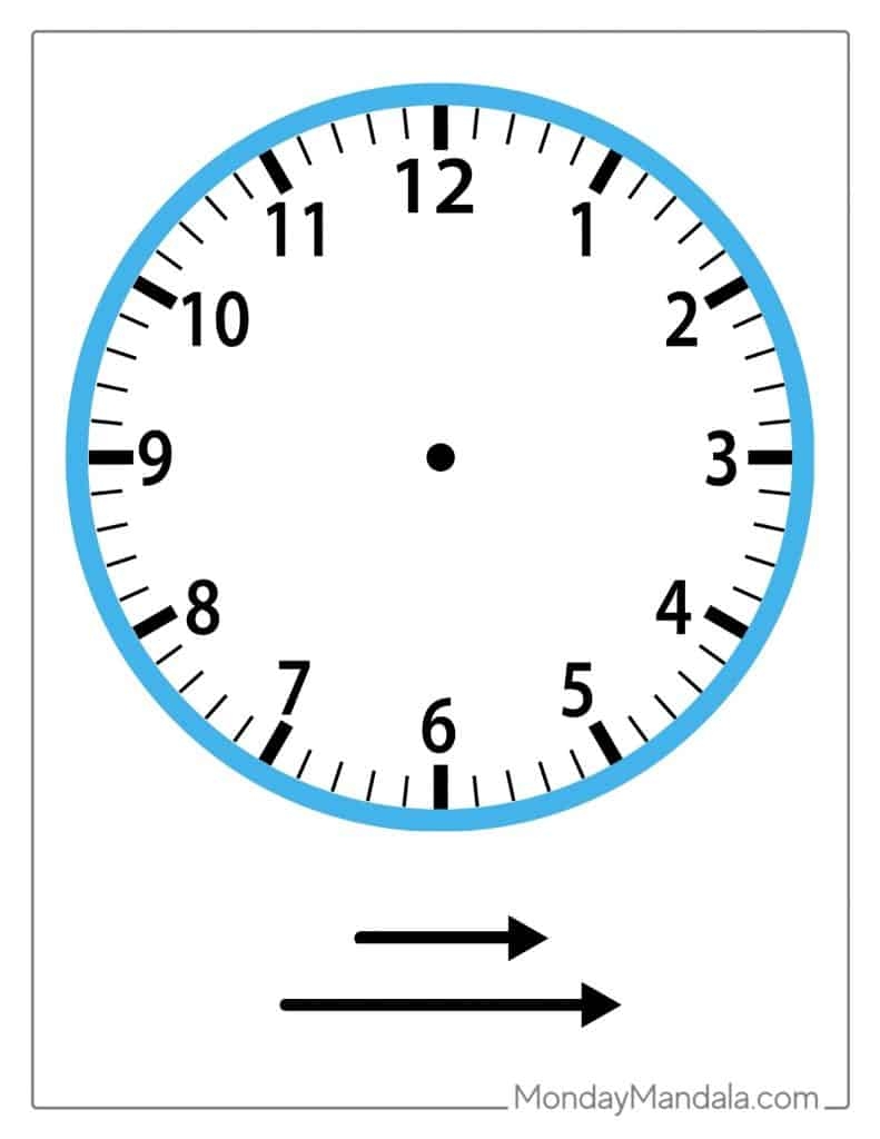 14 Printable Clock Faces Free PDFs To Download Print 