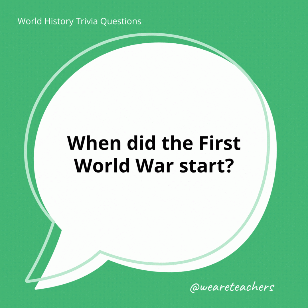 Free Printable General History Trivia Questions And Answers