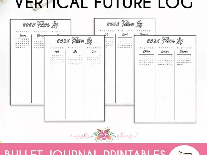 2025 Bullet Journal Future Log Bundle Masha Plans