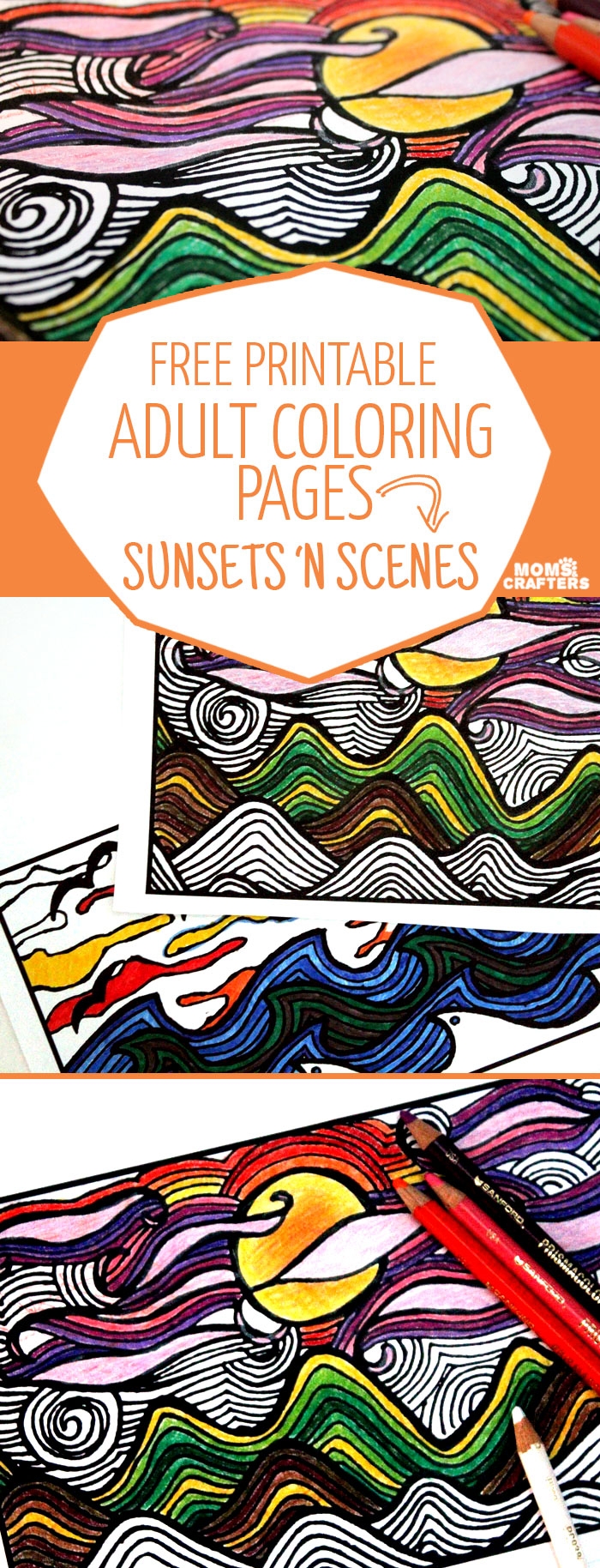 Free Printable Adult Coloring Pages Sunsets n Scenes