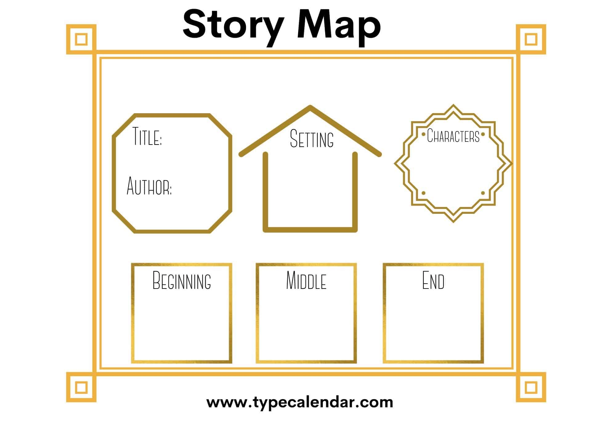 Free Printable 1st Grade Story Map Templates