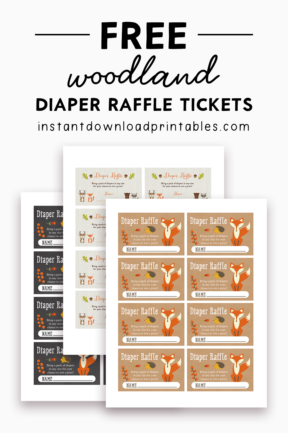 Free Woodland Baby Shower Diaper Raffle Tickets Instant Download Printables Instant Download Printables Free Woodland Baby Shower Diaper Raffle Tickets Instant Download Printables Instant Download Printables