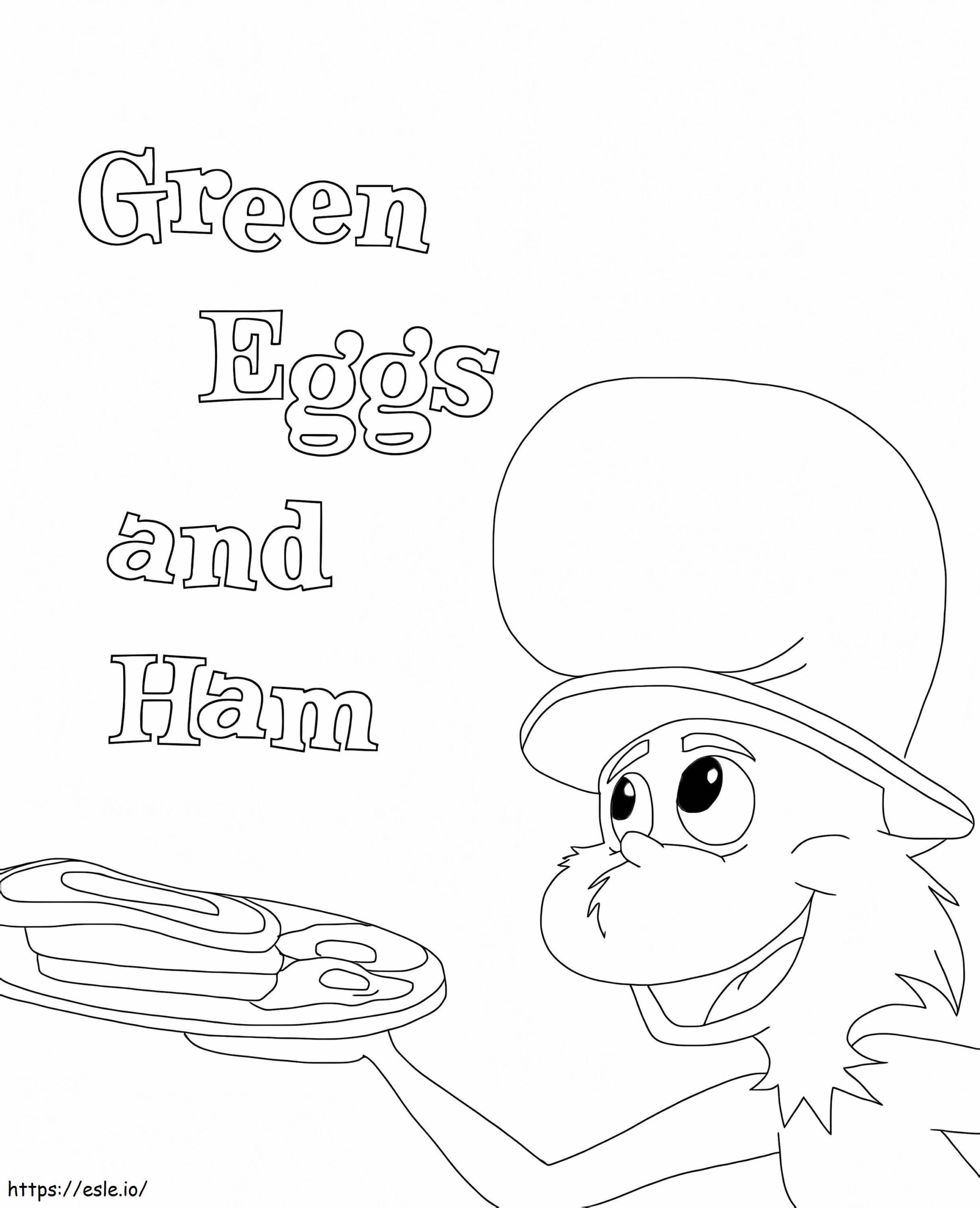 Green Eggs And Ham 1 Coloring Page