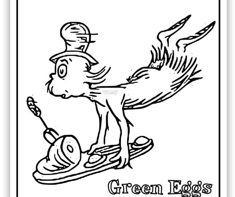 Green Eggs And Ham Coloring Pages Free PDF Printables Simply Love Coloring