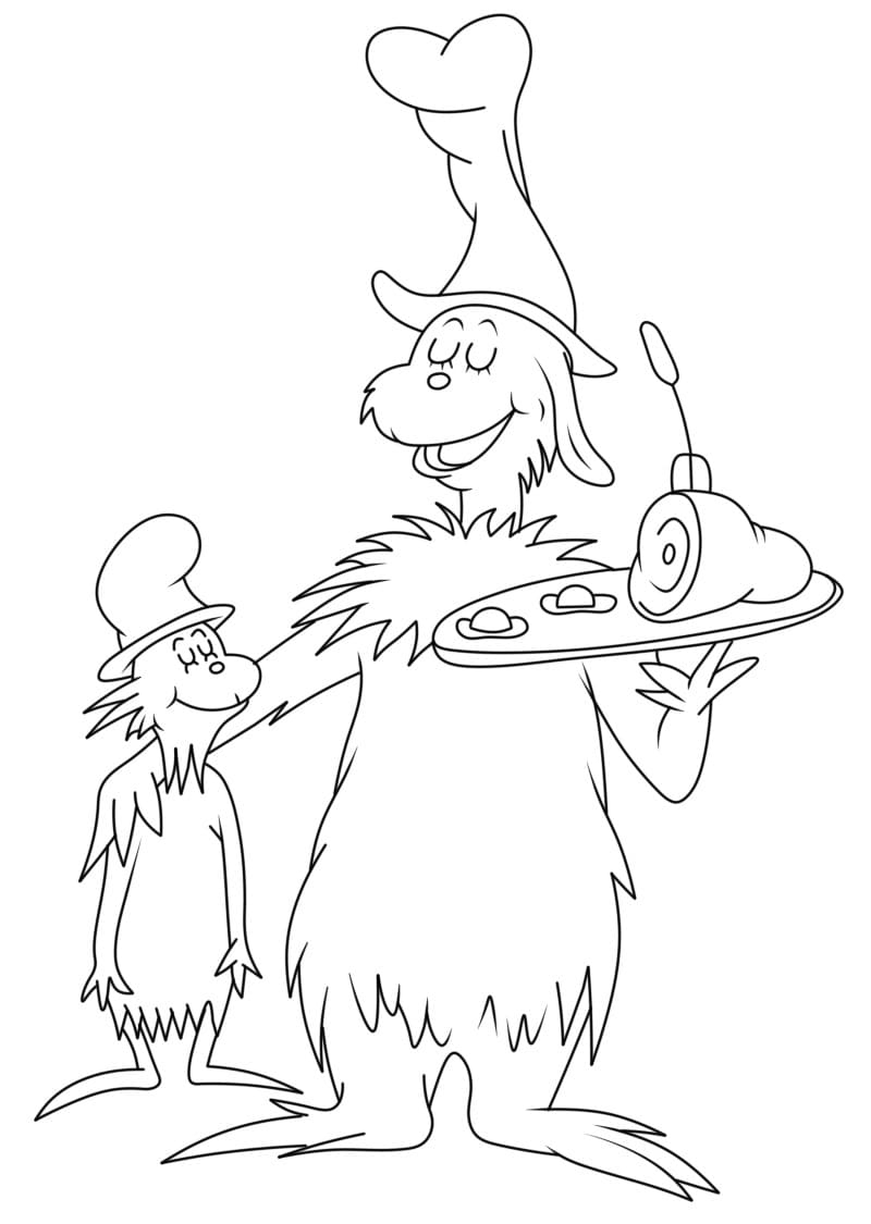 Green Eggs And Ham Printable Coloring Sheets