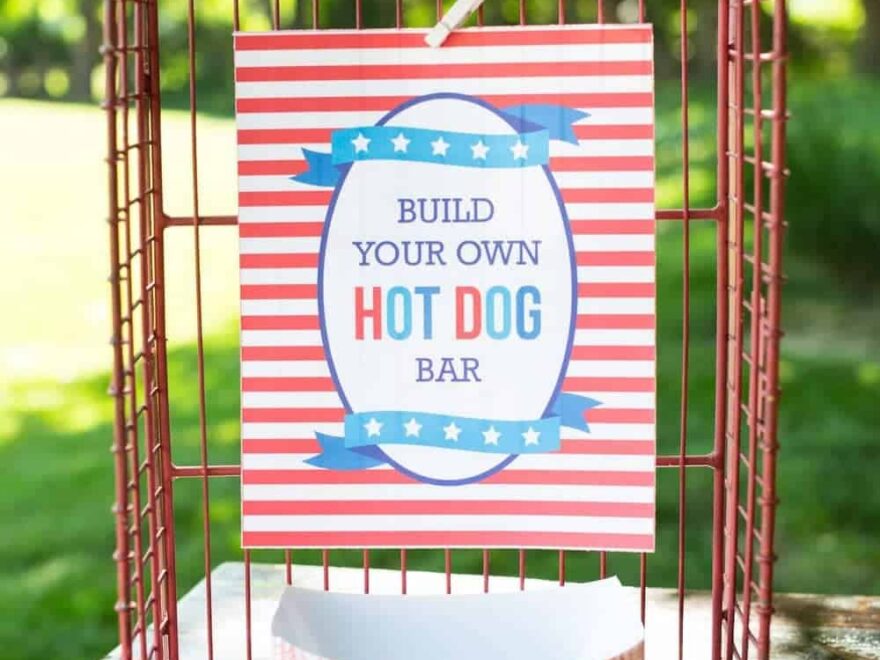 Hot Dog Toppings Bar w Free Printables I Heart Naptime
