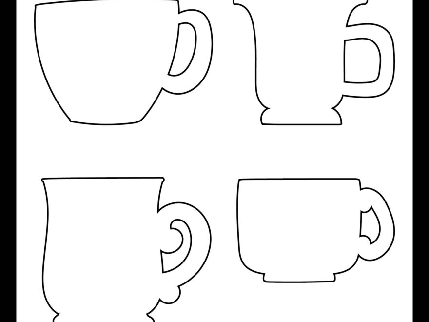 Tea Cup Template For DIY Crafts
